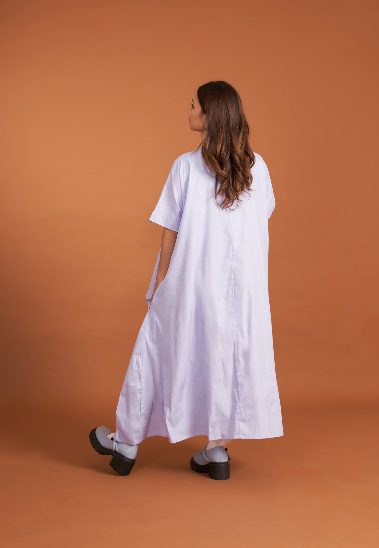 NONA Kaia Asymmetrical Dress Digital Lavender