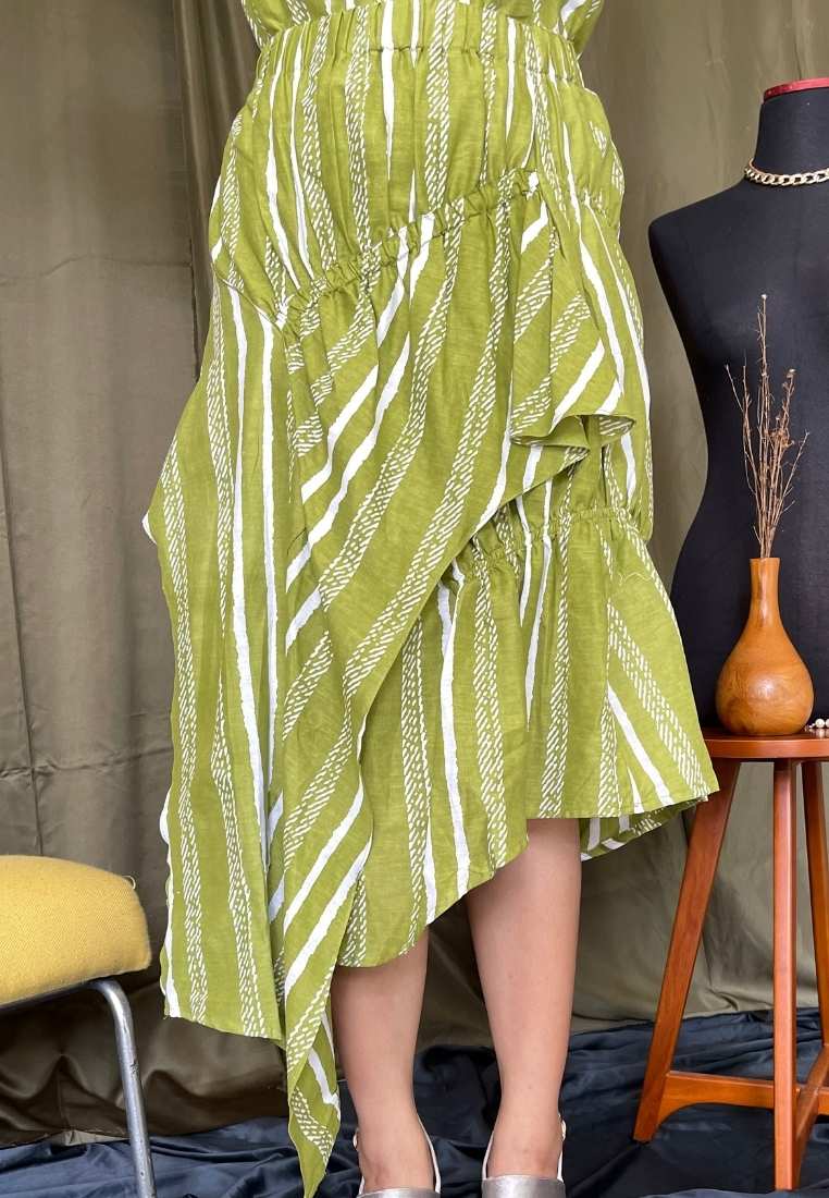 NONA  Tuberose Skirt Lime Green