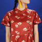 NONA Shanghai Cheongsam Mini Dress Red