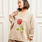 NONA Myrtle Knitted Top Long Sleeve Nude